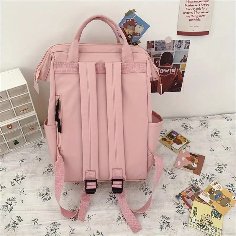 Kawaii Big Capacity Backpack with Kawaii Pin and Accessories - Cute Aesthetic School Backpack for Teen Girls