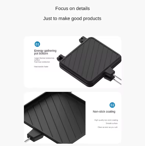 Sandwich Maker Hotdog Maker Non-Stick Coating Toast Breakfast Machine For Pancake Maker Bread Toast Kitchen Tool