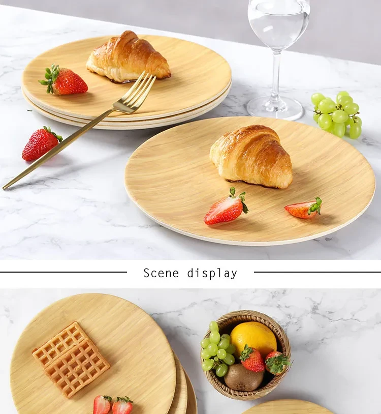 Creative wooden meal tray tray tea tray saucer