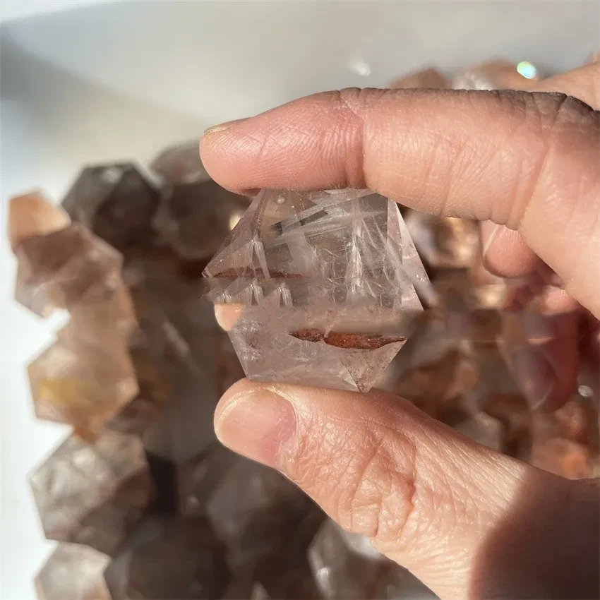 Natural Crystal Stone Polished Six-pointed Star Pendant Ornaments