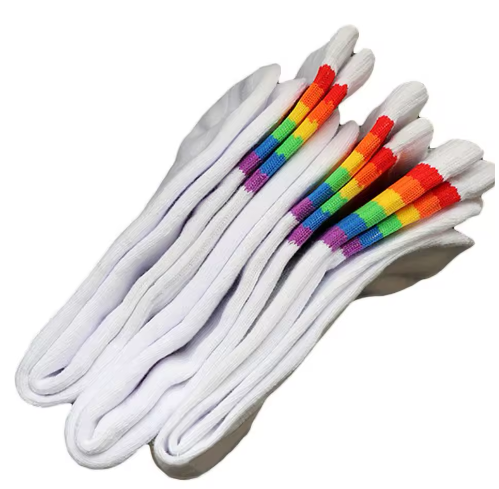 Rainbow Striped Cotton Socks Unique Design Rainbow Striped Cotton Socks Colourful Stripe Breathable Cotton Girls Boys Tube Socks