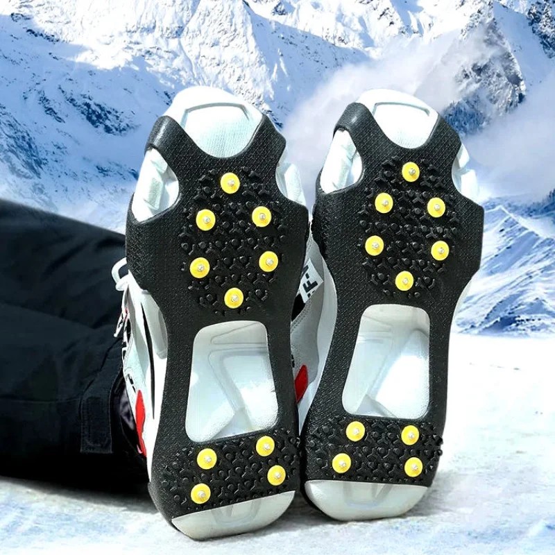 1 Pair 10-Studs Snow & Ice Climbing Anti-Slip Spikes