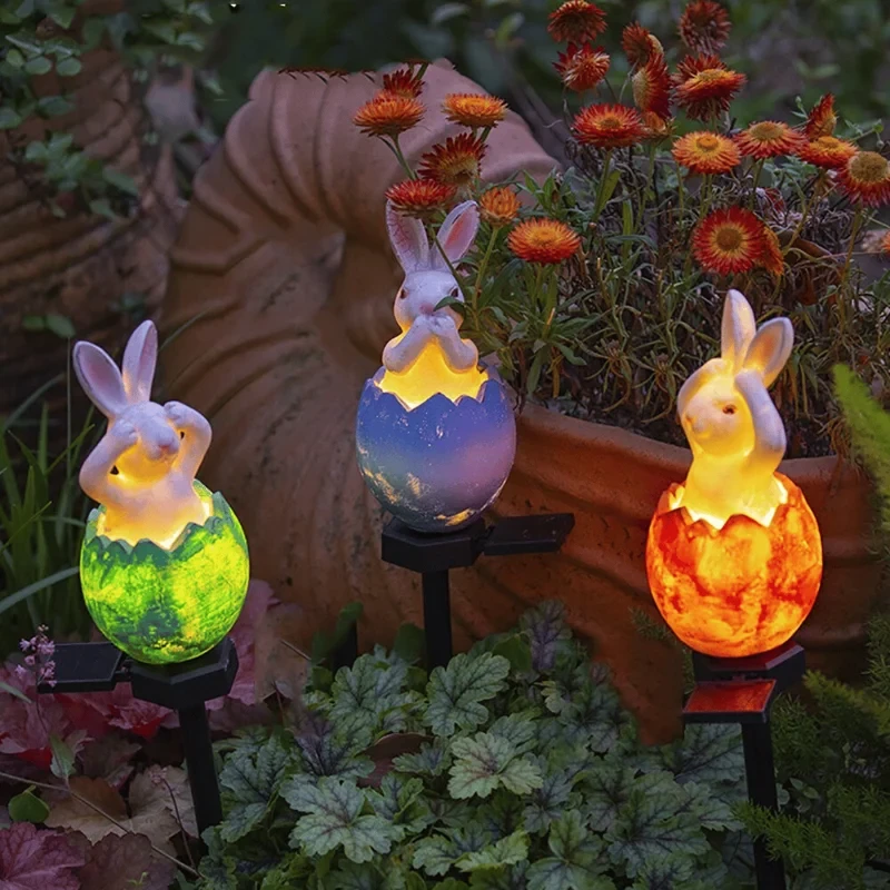 Easter Easter Broken Shell Rabbit Lawn LightBroken Shell Rabbit Lawn Light