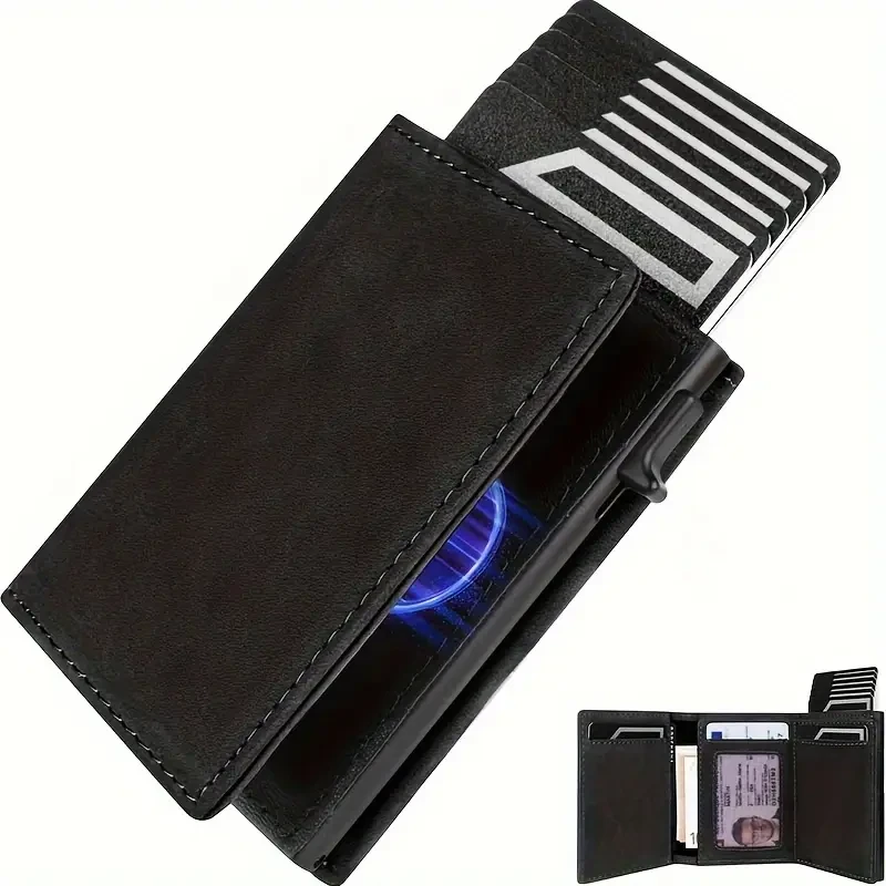 Slim Vintage Brown Faux Leather Wallet