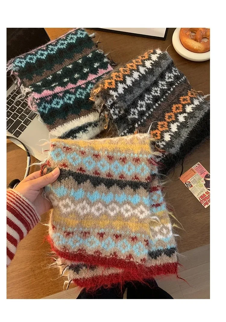 Fair Shimakaze Mohair Knitted Wool Scarf