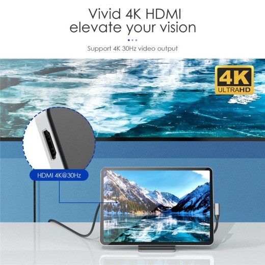 With 4K Hdm iPD Charging SD Micro SD Card Reader