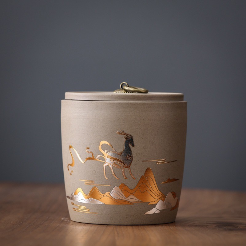 Stoneware Sealed Storage Jars