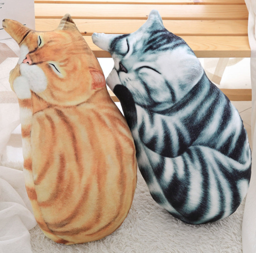 Simulation Cat Pillow 3D Toy Printing Cat Plush Pillow