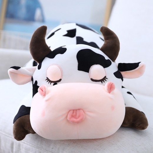 Plush Toy Cute Papa Cow Soft And Bouncy Cow Birthday Gift
