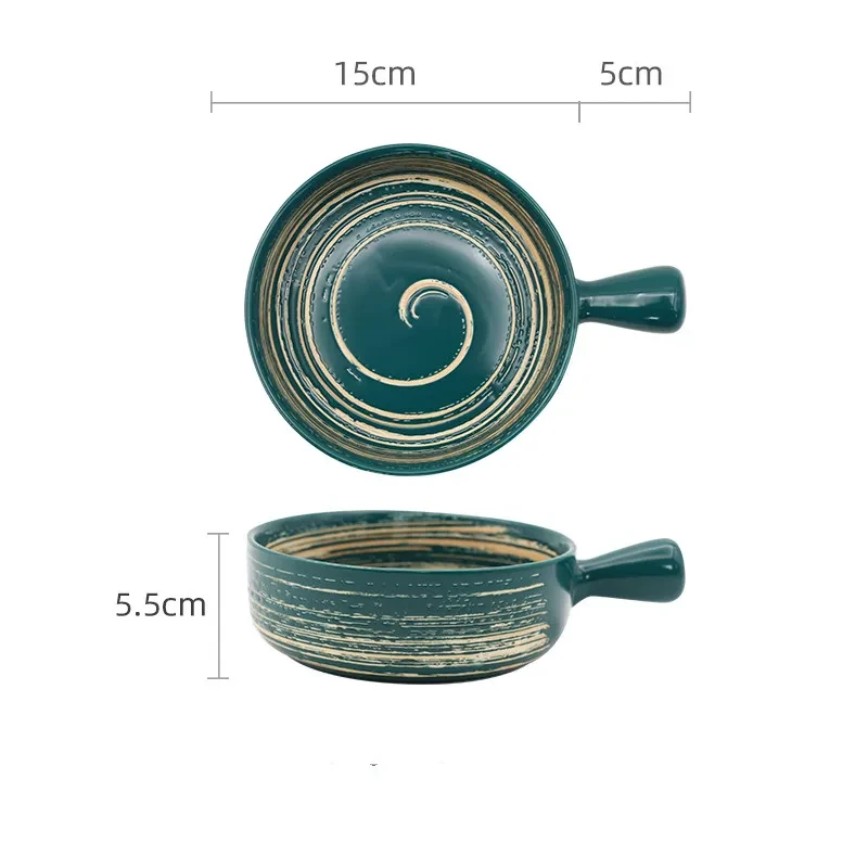 Hand Painted Bowl Japanese Ceramic Fruit Salad Bowl