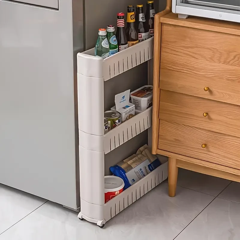 Slim Rolling Storage Cart Rack