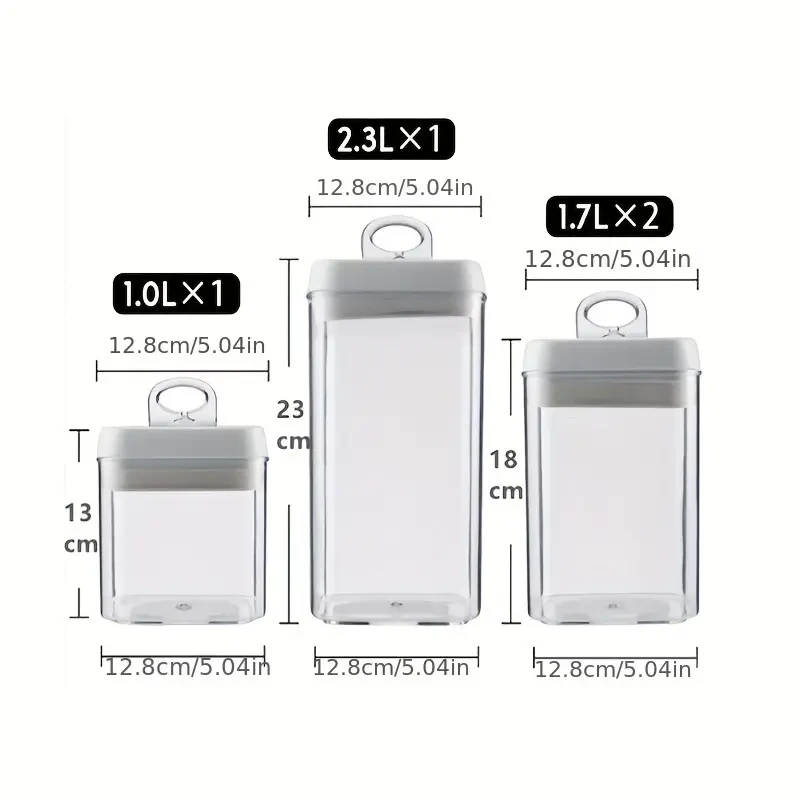 4 Pcs Airtight Food Storage Container Set
