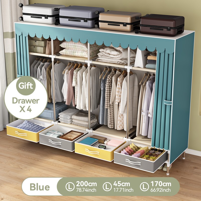Simple Wardrobe with Sturdy & Durable Fabric Cabinet