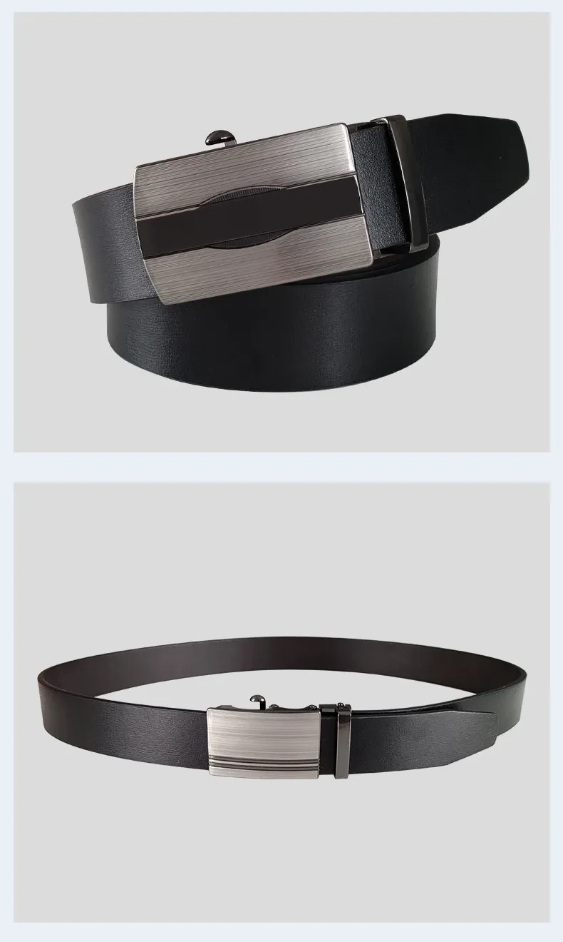 PU Classic Casual Business All-match Automatic Buckle Toothless Men's Belt