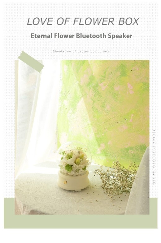 Teacher's Day Gift Simple Preserved Fresh Flower Bluetooth Speaker