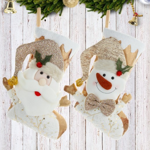 Christmas Gold-plated Big Socks Candy Gift Bag Pendant