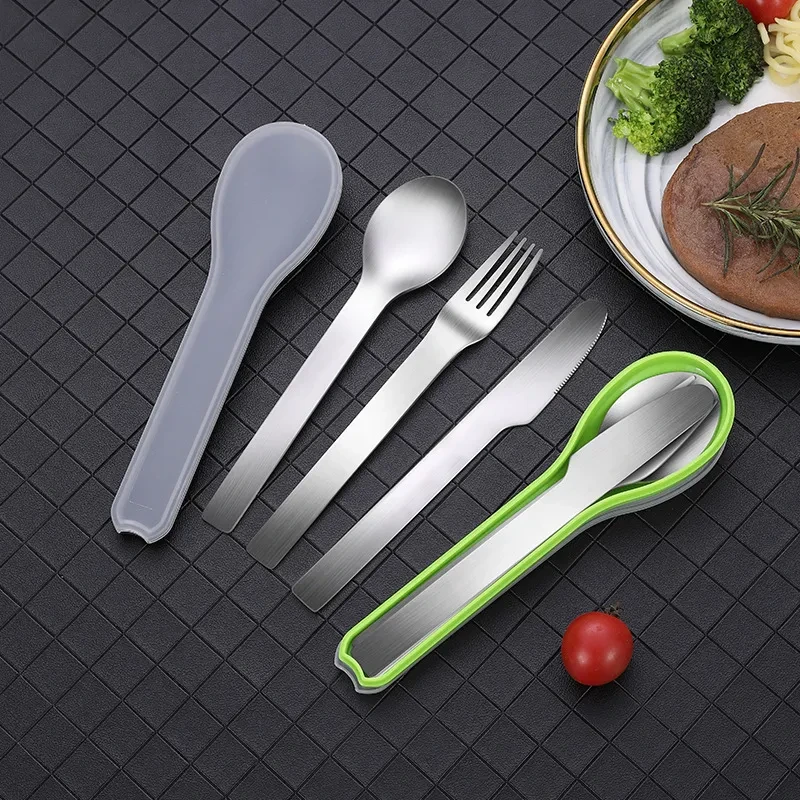 Student Travel Convenient Stainless Steel Cutlery Set