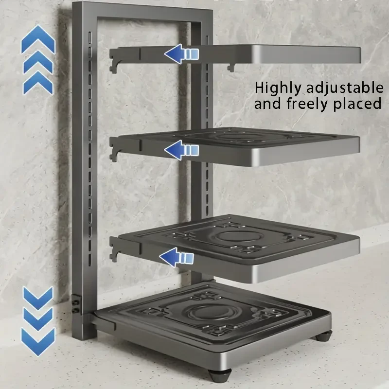 Multi-Tier Metal Pot Rack Organizer