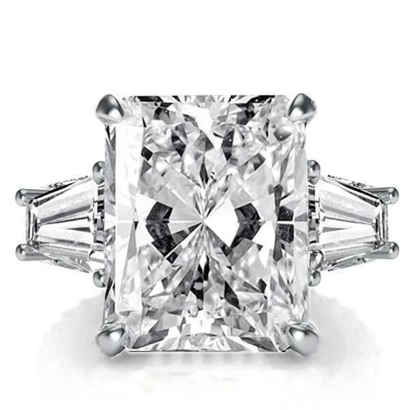 Square Zircon Stone Ring Female High-end Exhibition And Sale