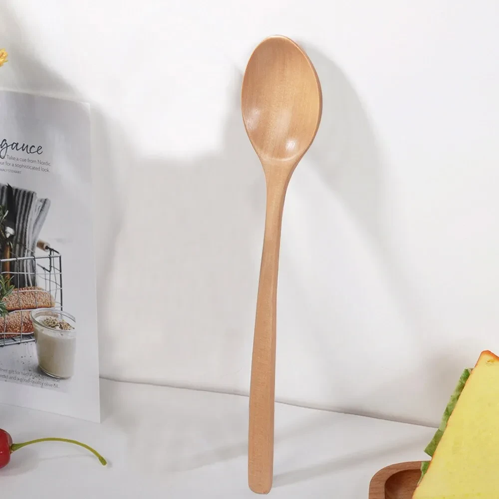 Lacquered wood spoon