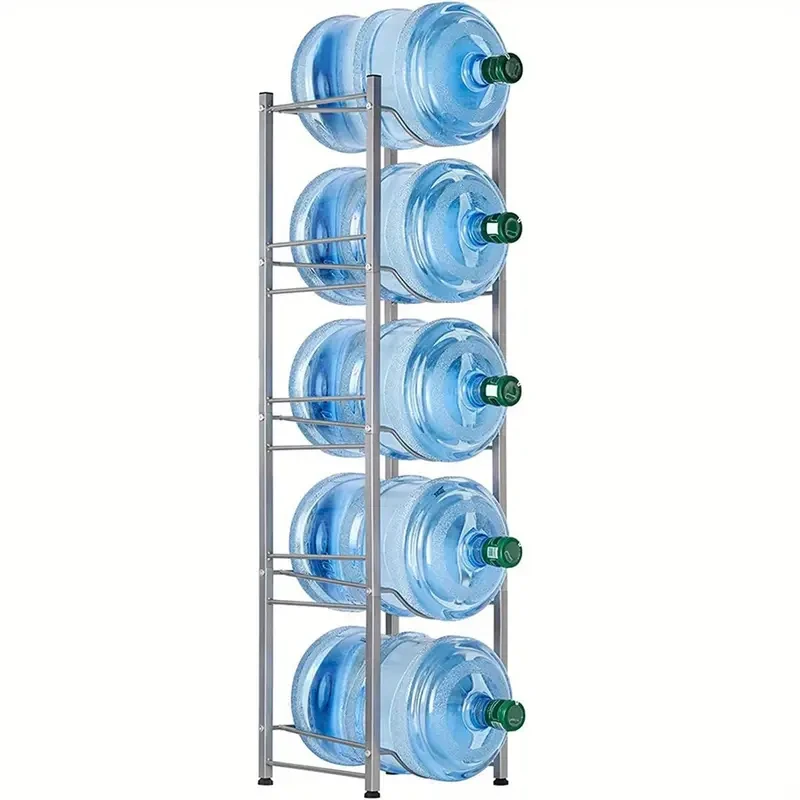 5-Tier 5 Gallon Water Bottle Storage Rack - Detachable Heavy Duty Water Jug Shelf