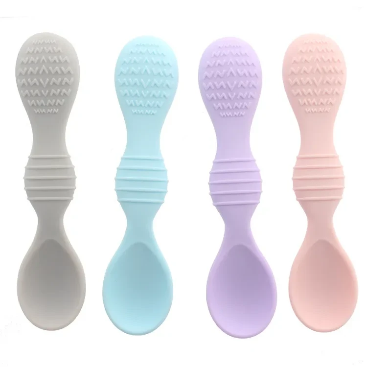 Multicolor All Silicone Soft Spoons For Infants And Children