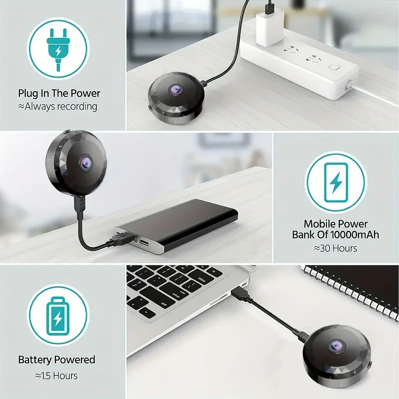 Wireless Mini WiFi Security Camera - Night Vision and Motion Detection