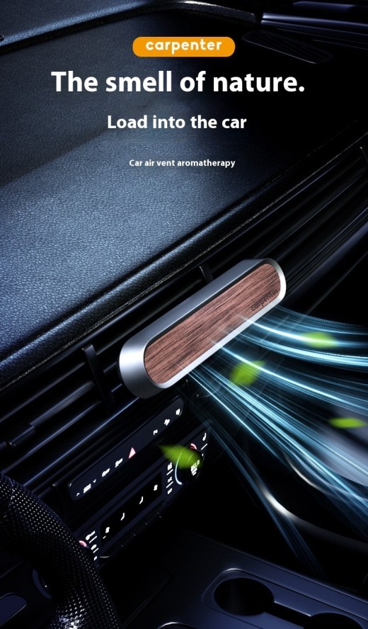 Car Aromatherapy Walnut Alloy Air Outlet Decoration