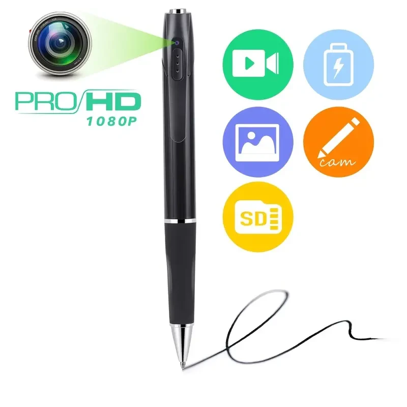 Full HD 1080P Mini Security Camera Pen - Portable with Local Recording