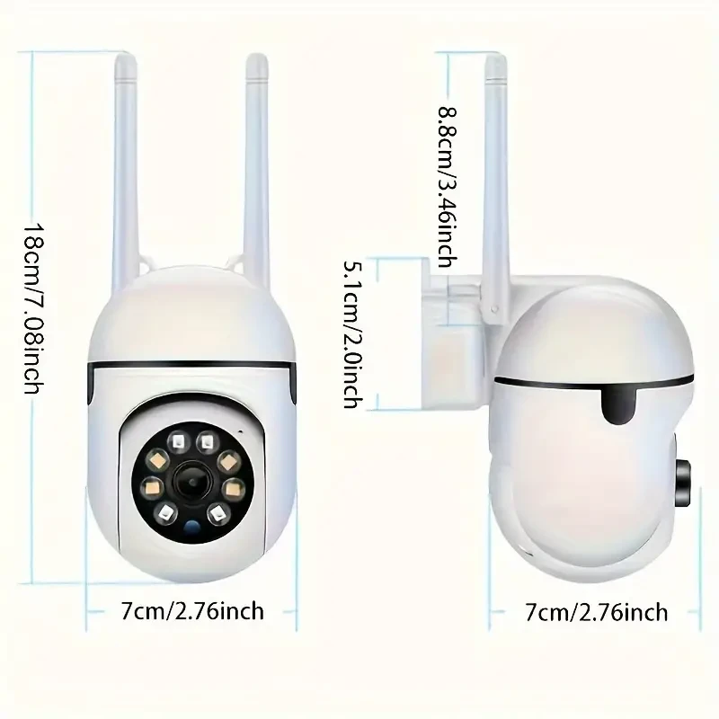 1080P Wireless Spherical Safety Camera - Panoramic Motion Detection
