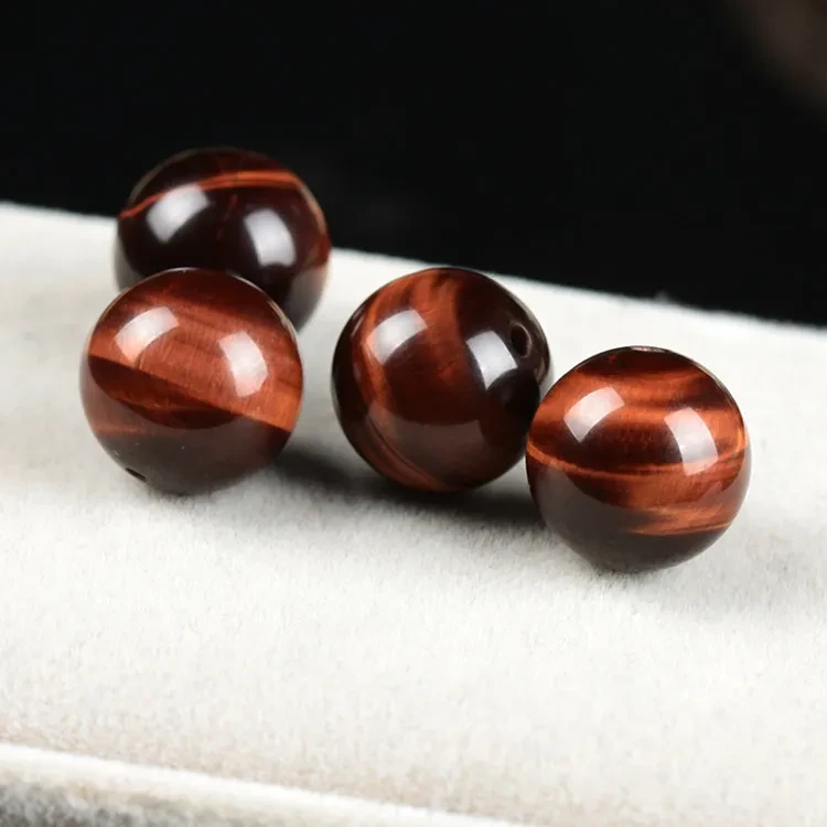 Natural Red Tiger's Eye Stone Loose Beads Essay Multi-treasure Bracelet