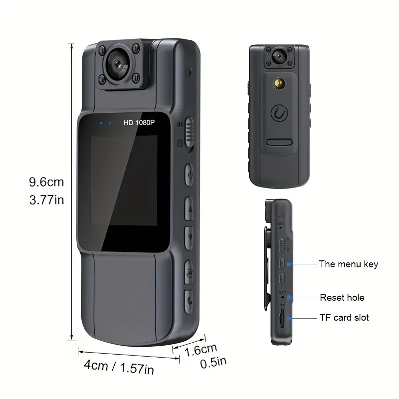 Portable 1080P Small Camera - Night Vision and Long Battery Life