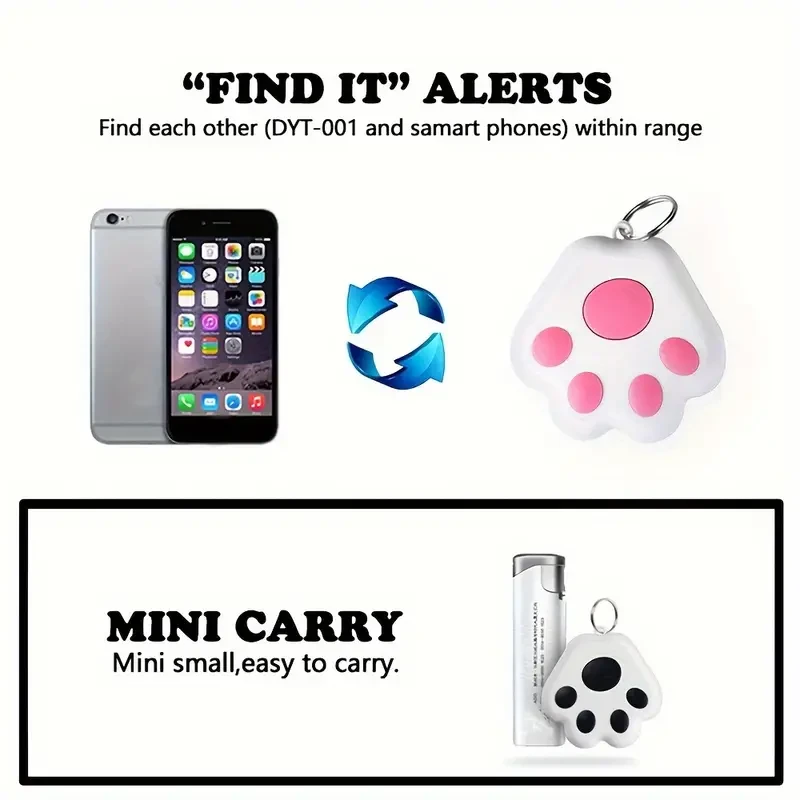Mini Smart Dog Pets BT 5.0 GPS Tracker - Anti-Lost Alarm Tag