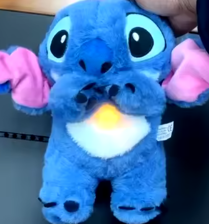 New Stitch Plush Doll Breath Child Peluche Lilo&Stitch Kawaii Soothes Toy Anime Baby Music Light Sleep Toys Model Kid Gift