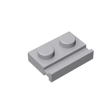 20pcs MOC Compatible Assembles Particles 32028 Plate Modified 1 x 2 with Door Rail Building Blocks Parts DIY Educational Tech To