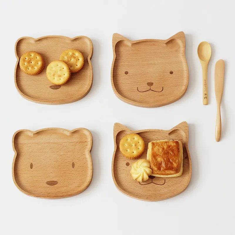 Japanese Style Wooden Tableware Creative Children