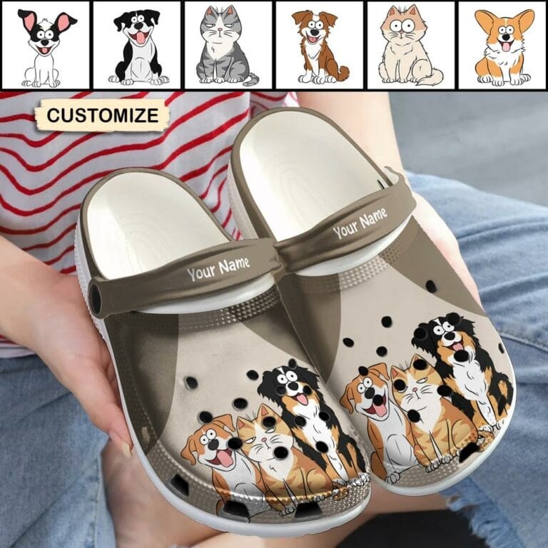 Cat Clogs Personalized Clogs Shoe With Paw Detail For Pet Lovers