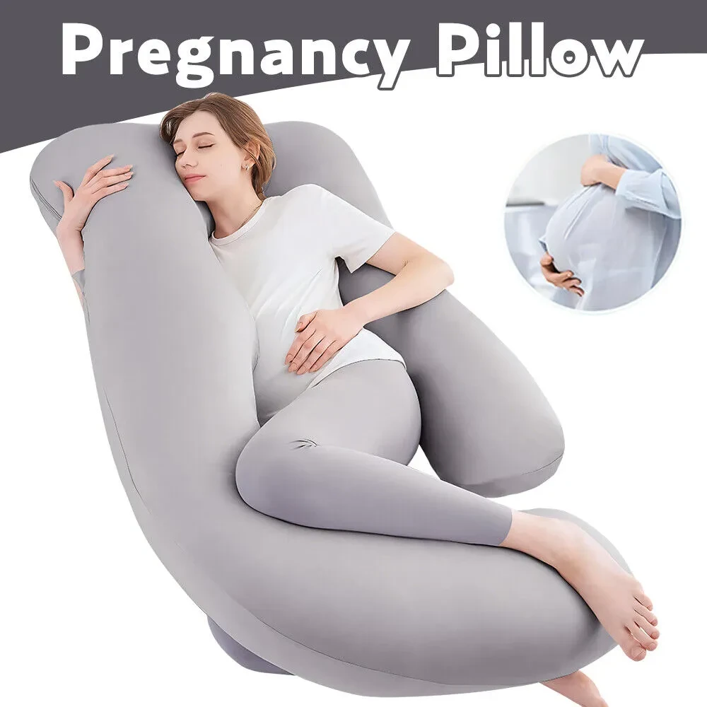 J-shaped Crystal Velvet Maternity Pillow