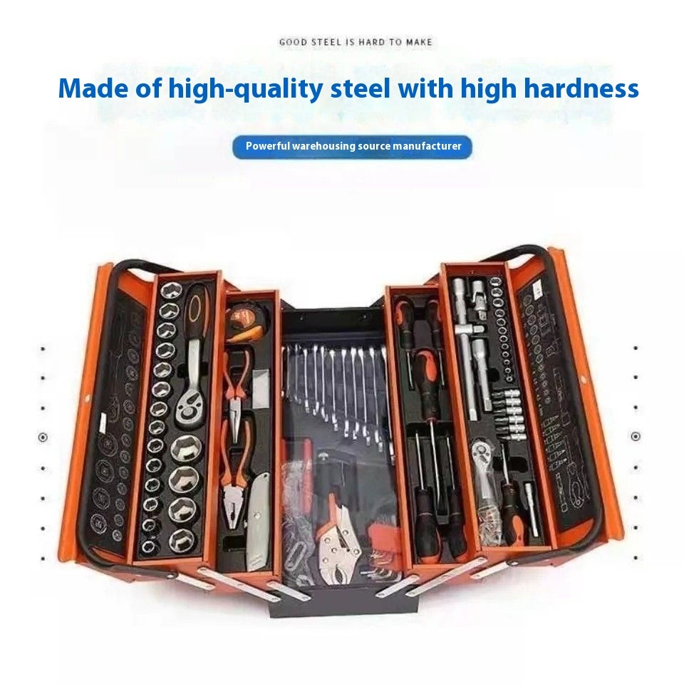 85-piece Auto Repair Kit Large Three-layer Toolbox