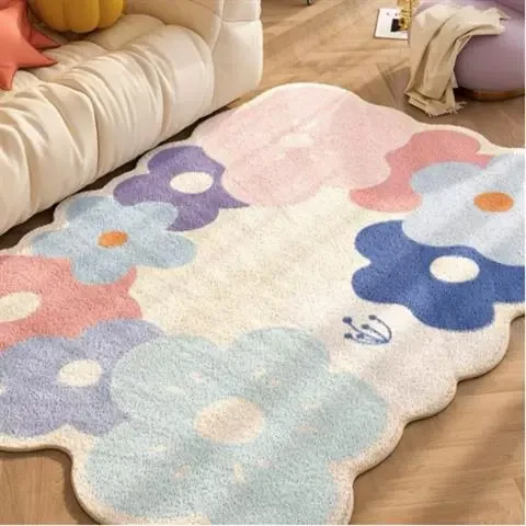 Colored Flower Carpet For Household Rooms