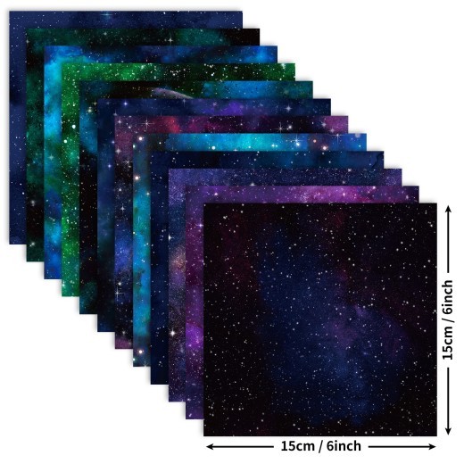 Earth Starry Sky DIY Journal Material Calico Paper