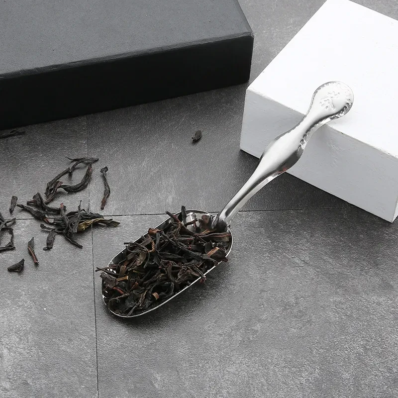 Stainless Steel Simple Small Tea Spoon, Tea Set Accessories, Tea Powder Shovel, Coffee Powder Shovel