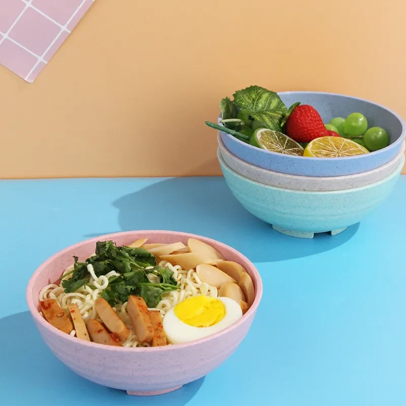 Plastic Household Instant Noodle Bowl Bowl Tableware Set Gift Four Pack