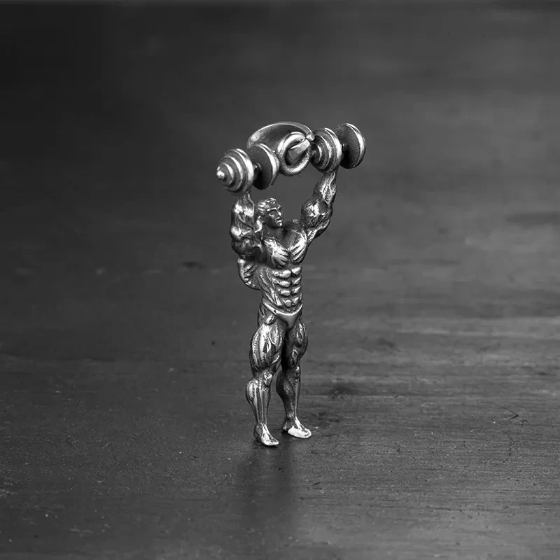 Fitness Dumbbell Barbell Pendant Couple Pendan