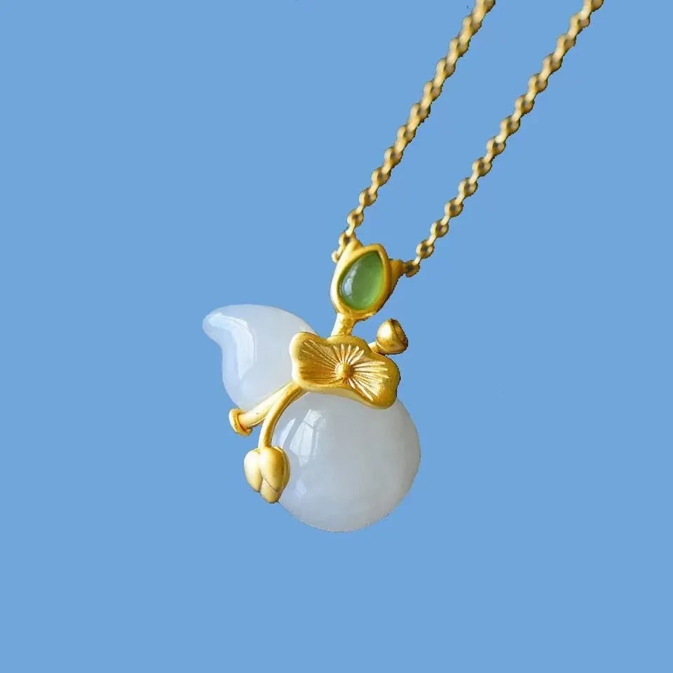 Safety Buckle Pendant Lotus Leaf Gourd Pendant