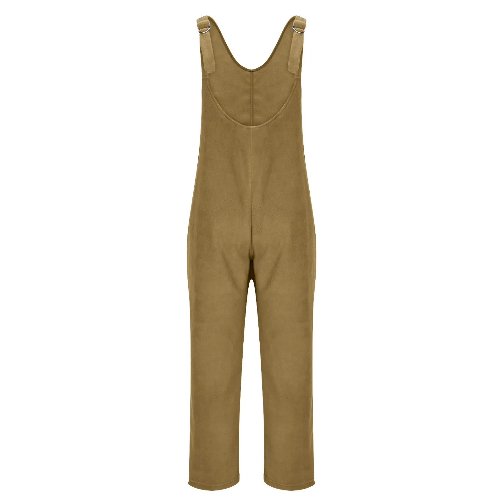 Casual Suspender Trousers Polar Fleece Tooling Style Jumpsuit