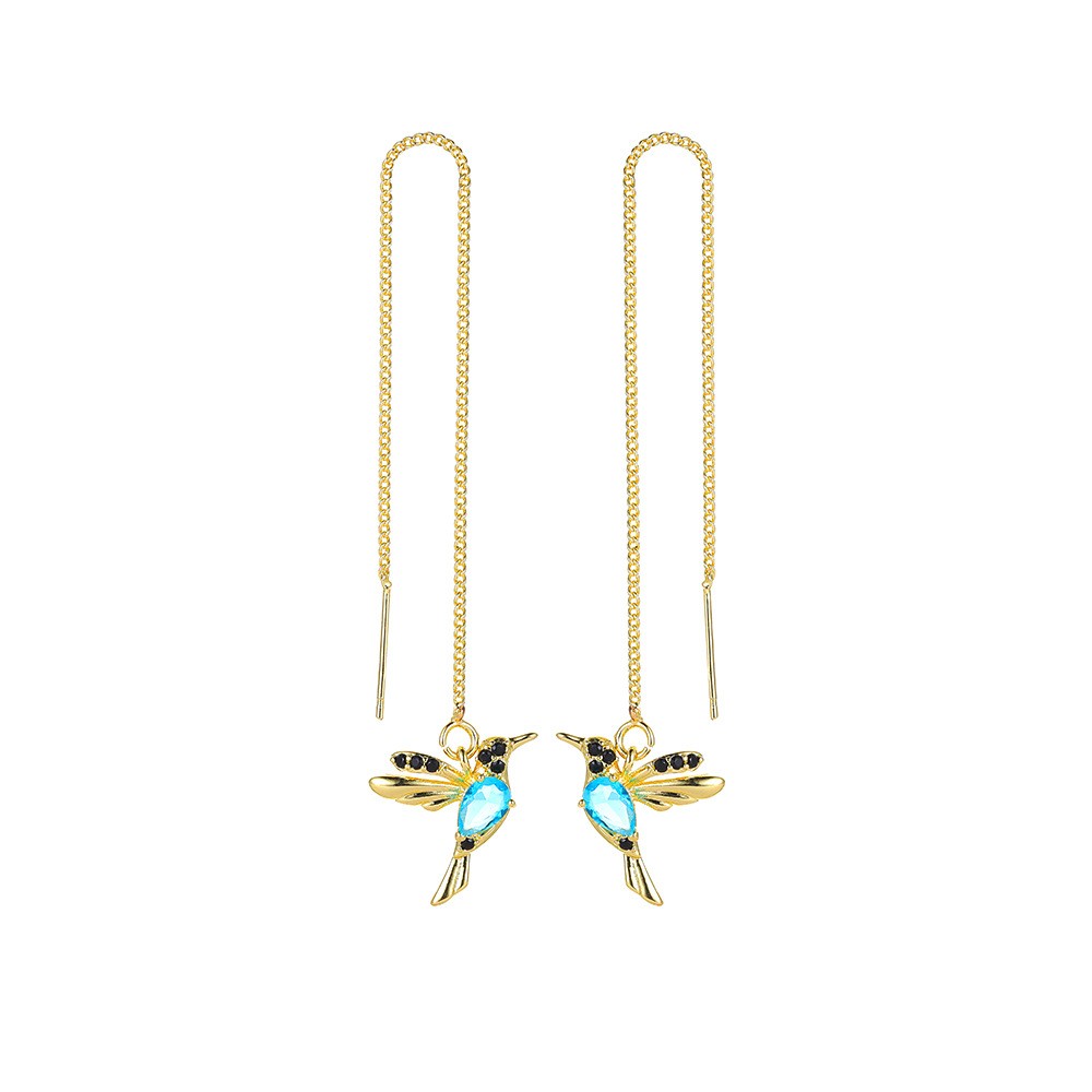 Earrings For Women Elegant Girl Tassel Crystal Pendant Earring Jewelry