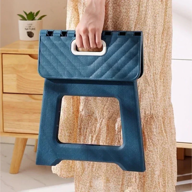 New Portable Folding Stool Thickened Plastic Saddle Chair