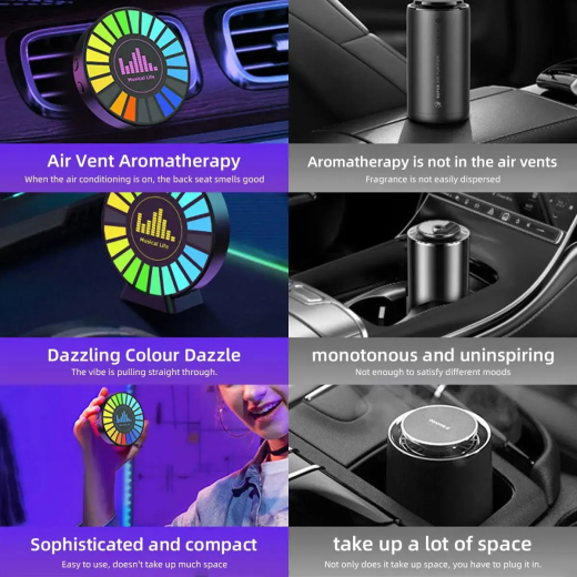 Led Music Sound Control Pickup Light Rhythm Lamp RGB Car Ambient Light Adjustabl Automotivo Strip For Automobiles Family Party