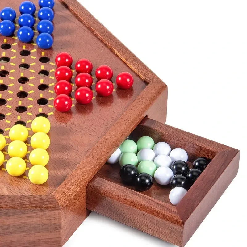 1 Set Luxury Wooden Chinese Checkers Game